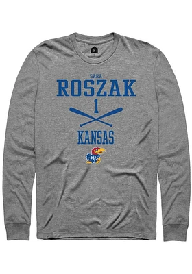 Sara Roszak  Kansas Jayhawks Graphite Rally NIL Sport Icon Long Sleeve T Shirt
