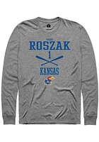 Sara Roszak  Kansas Jayhawks Graphite Rally NIL Sport Icon Long Sleeve T Shirt