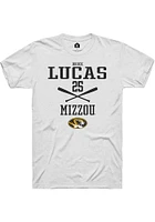 Brock Lucas  Missouri Tigers White Rally NIL Sport Icon Short Sleeve T Shirt