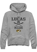 Brock Lucas  Rally Missouri Tigers Mens Graphite NIL Sport Icon Long Sleeve Hoodie