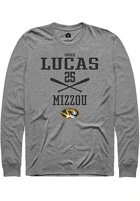 Brock Lucas  Missouri Tigers Graphite Rally NIL Sport Icon Long Sleeve T Shirt