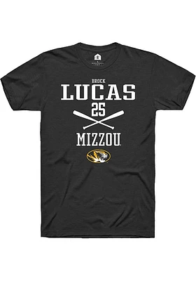 Brock Lucas  Missouri Tigers Black Rally NIL Sport Icon Short Sleeve T Shirt