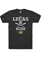 Brock Lucas  Missouri Tigers Black Rally NIL Sport Icon Short Sleeve T Shirt