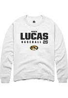 Brock Lucas Rally Missouri Tigers Mens NIL Stacked Box Long Sleeve Crew Sweatshirt