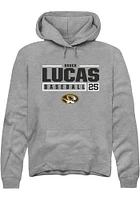 Brock Lucas  Rally Missouri Tigers Mens Graphite NIL Stacked Box Long Sleeve Hoodie