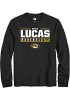 Brock Lucas  Missouri Tigers Black Rally NIL Stacked Box Long Sleeve T Shirt
