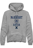 Dayvion Mcknight  Rally Xavier Musketeers Mens Graphite NIL Sport Icon Long Sleeve Hoodie