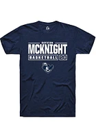 Dayvion Mcknight  Xavier Musketeers Navy Blue Rally NIL Stacked Box Short Sleeve T Shirt