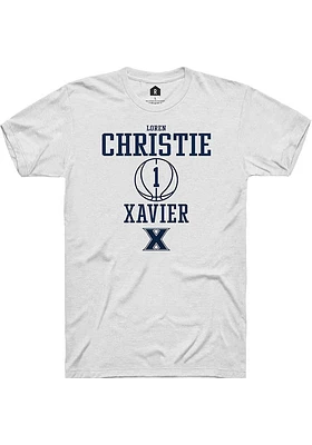 Loren Christie  Xavier Musketeers White Rally NIL Sport Icon Short Sleeve T Shirt