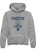 Loren Christie  Rally Xavier Musketeers Mens Graphite NIL Sport Icon Long Sleeve Hoodie