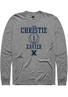 Loren Christie  Xavier Musketeers Graphite Rally NIL Sport Icon Long Sleeve T Shirt