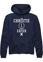 Loren Christie  Rally Xavier Musketeers Mens Navy Blue NIL Sport Icon Long Sleeve Hoodie