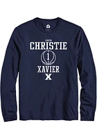 Loren Christie  Xavier Musketeers Navy Blue Rally NIL Sport Icon Long Sleeve T Shirt