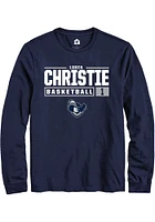 Loren Christie  Xavier Musketeers Navy Blue Rally NIL Stacked Box Long Sleeve T Shirt