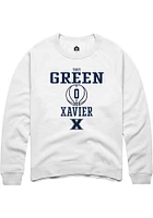 Trey Green Rally Xavier Musketeers Mens NIL Sport Icon Long Sleeve Crew Sweatshirt