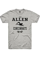 Jason Allen  Cincinnati Bearcats Ash Rally NIL Sport Icon Short Sleeve T Shirt