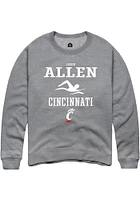 Jason Allen  Rally Cincinnati Bearcats Mens Graphite NIL Sport Icon Long Sleeve Crew Sweatshirt