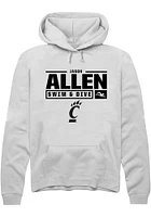 Jason Allen Rally Cincinnati Bearcats Mens NIL Stacked Box Long Sleeve Hoodie