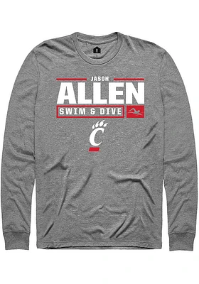 Jason Allen  Cincinnati Bearcats Graphite Rally NIL Stacked Box Long Sleeve T Shirt