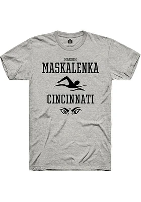 Maksim Maskalenka  Cincinnati Bearcats Ash Rally NIL Sport Icon Short Sleeve T Shirt