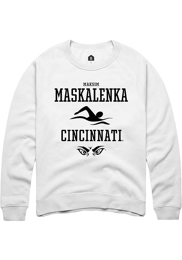 Maksim Maskalenka Rally Cincinnati Bearcats Mens NIL Sport Icon Long Sleeve Crew Sweatshi