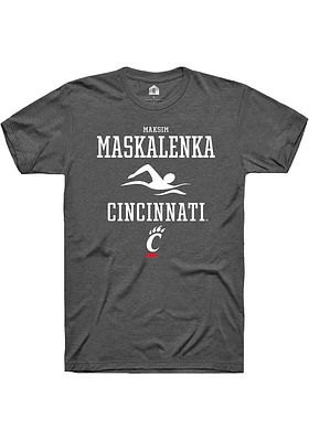 Maksim Maskalenka  Cincinnati Bearcats Dark Grey Rally NIL Sport Icon Short Sleeve T Shirt