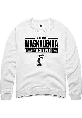 Maksim Maskalenka Rally Cincinnati Bearcats Mens NIL Stacked Box Long Sleeve Crew Sweatsh