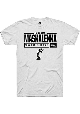 Maksim Maskalenka Cincinnati Bearcats Rally NIL Stacked Box Short Sleeve T Shirt