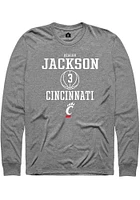 Reagan Jackson  Cincinnati Bearcats Graphite Rally NIL Sport Icon Long Sleeve T Shirt