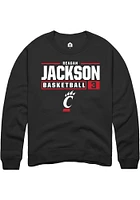 Reagan Jackson Rally Cincinnati Bearcats Mens NIL Stacked Box Long Sleeve Crew Sweatshirt