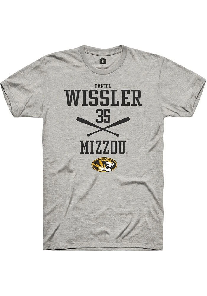 Daniel Wissler Missouri Tigers Ash Rally NIL Sport Icon Short Sleeve T Shirt