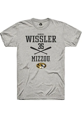 Daniel Wissler  Missouri Tigers Ash Rally NIL Sport Icon Short Sleeve T Shirt