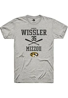 Daniel Wissler  Missouri Tigers Ash Rally NIL Sport Icon Short Sleeve T Shirt