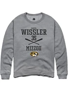 Daniel Wissler  Rally Missouri Tigers Mens Graphite NIL Sport Icon Long Sleeve Crew Sweatshirt