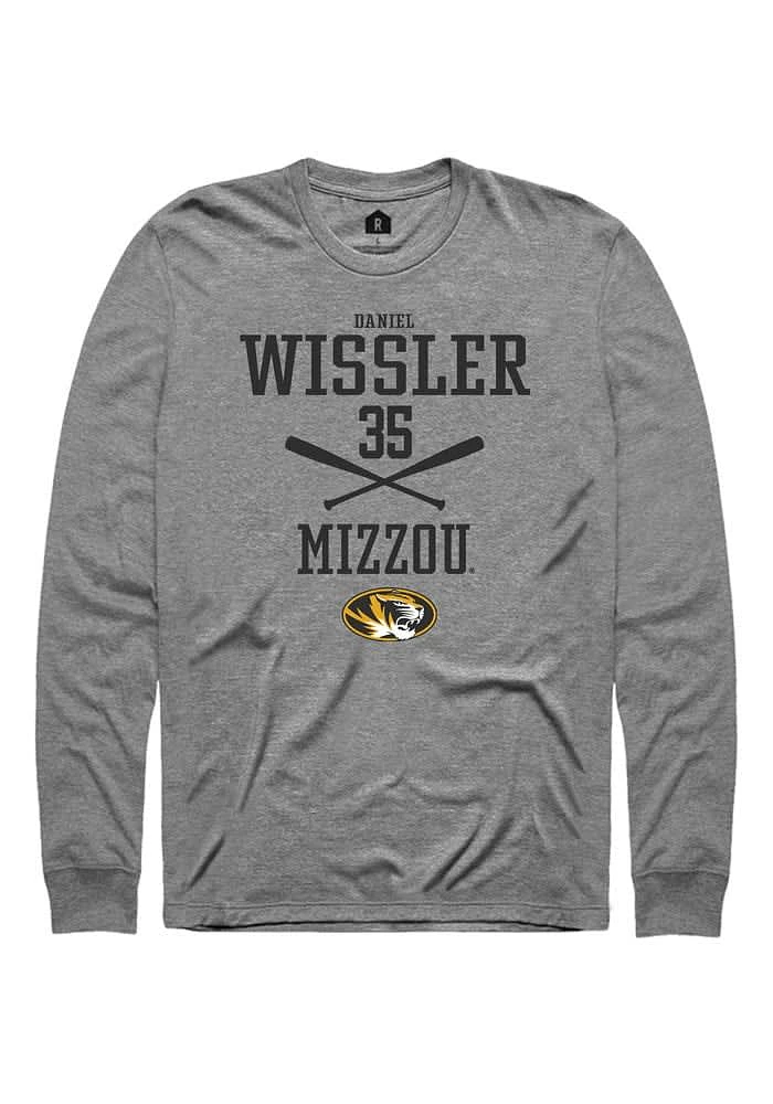 Daniel Wissler Missouri Tigers Graphite Rally NIL Sport Icon Long Sleeve T Shirt