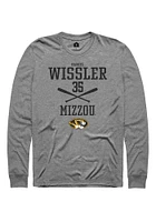 Daniel Wissler  Missouri Tigers Graphite Rally NIL Sport Icon Long Sleeve T Shirt