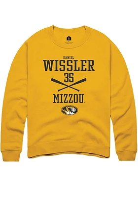 Daniel Wissler  Rally Missouri Tigers Mens Gold NIL Sport Icon Long Sleeve Crew Sweatshirt