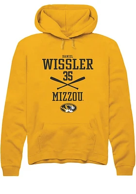 Daniel Wissler  Rally Missouri Tigers Mens Gold NIL Sport Icon Long Sleeve Hoodie