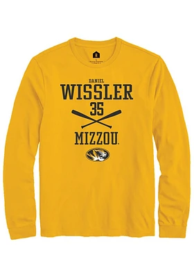 Daniel Wissler  Missouri Tigers Gold Rally NIL Sport Icon Long Sleeve T Shirt