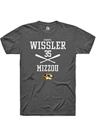 Daniel Wissler  Missouri Tigers Dark Grey Rally NIL Sport Icon Short Sleeve T Shirt