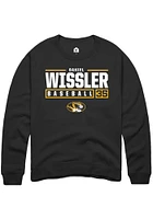 Daniel Wissler Rally Missouri Tigers Mens NIL Stacked Box Long Sleeve Crew Sweatshirt