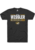 Daniel Wissler  Missouri Tigers Black Rally NIL Stacked Box Short Sleeve T Shirt