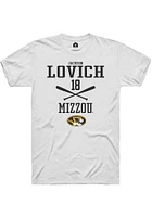 Jackson Lovich  Missouri Tigers White Rally NIL Sport Icon Short Sleeve T Shirt