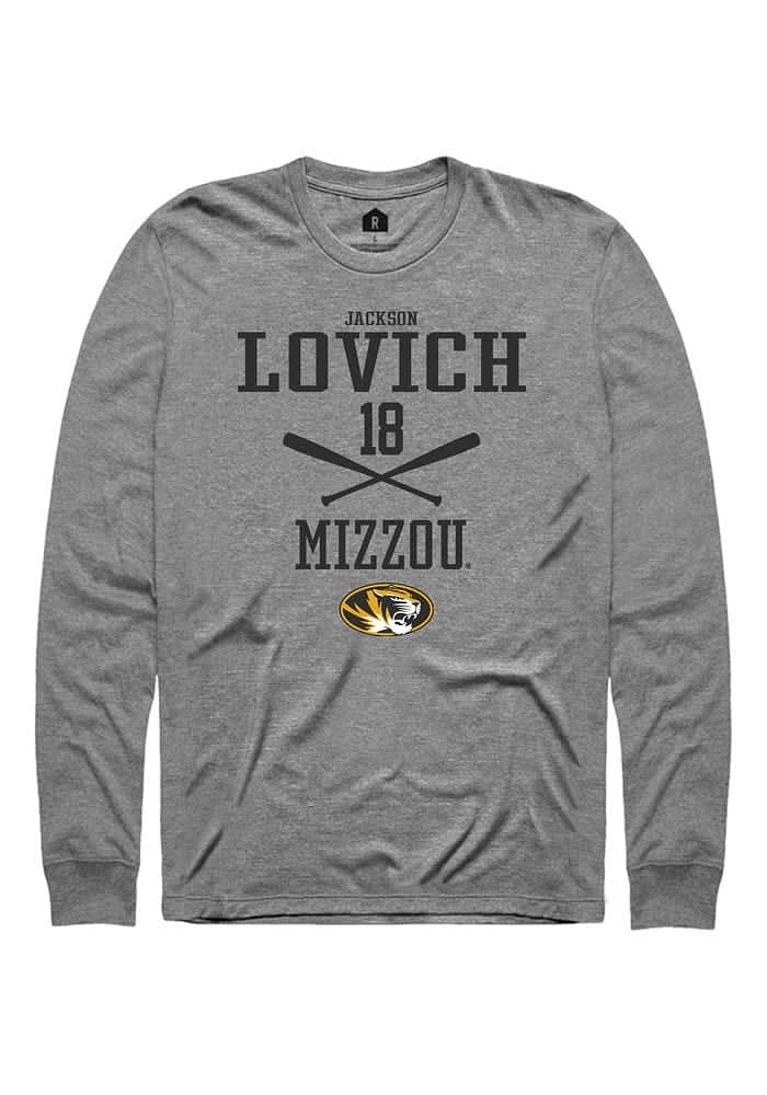 Jackson Lovich Missouri Tigers Graphite Rally NIL Sport Icon Long Sleeve T Shirt