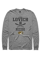 Jackson Lovich  Missouri Tigers Graphite Rally NIL Sport Icon Long Sleeve T Shirt