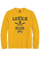 Jackson Lovich  Missouri Tigers Gold Rally NIL Sport Icon Long Sleeve T Shirt