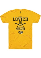 Jackson Lovich  Missouri Tigers Gold Rally NIL Sport Icon Short Sleeve T Shirt