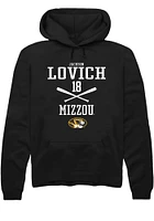 Jackson Lovich  Rally Missouri Tigers Mens Black NIL Sport Icon Long Sleeve Hoodie