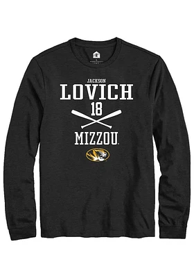 Jackson Lovich  Missouri Tigers Black Rally NIL Sport Icon Long Sleeve T Shirt