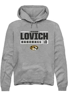 Jackson Lovich  Rally Missouri Tigers Mens Graphite NIL Stacked Box Long Sleeve Hoodie